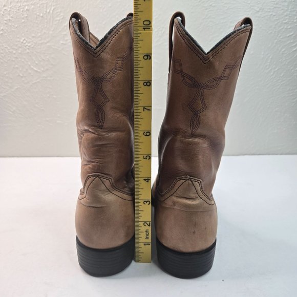 Ariat Midcalf Western Boots Sz 8 Brown Leather Pull On Casual Low Heel Cowgirl - Picture 5 of 14